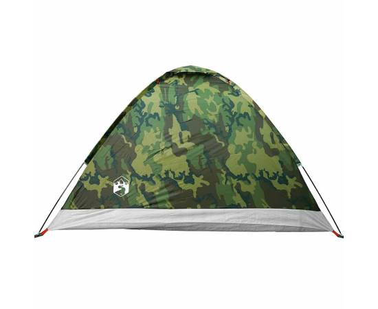 Cort de camping cupolă pentru 4 persoane, camuflaj, impermeabil, 8 image