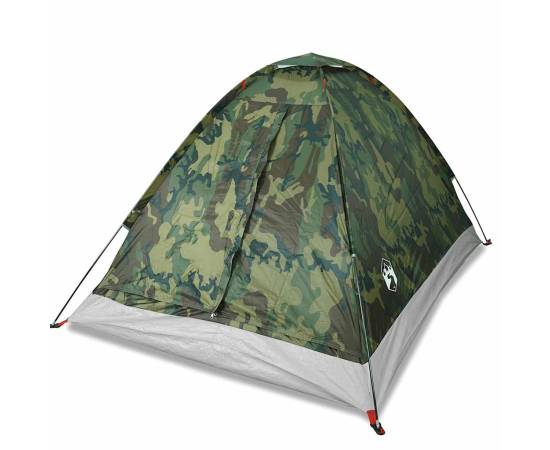 Cort de camping cupolă pentru 4 persoane, camuflaj, impermeabil, 2 image