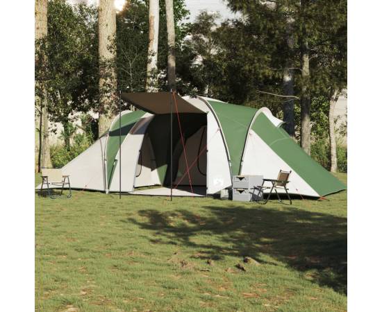 Cort de camping cupolă pentru 6 persoane, verde, impermeabil, 3 image