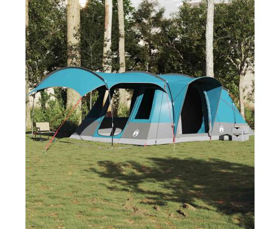 Cort de camping pentru 5 persoane, albastru, impermeabil, 3 image