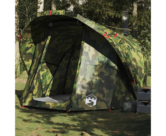 Cort de pescuit pentru 4 persoane, camuflaj, impermeabil