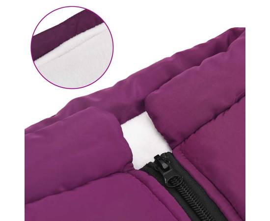 Haină câini cu ham impermeabilă reflectorizantă, violet, 3xl, 7 image