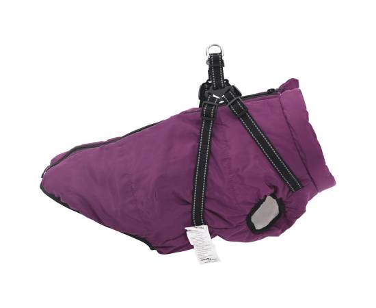 Haină câini cu ham impermeabilă reflectorizantă, violet, 3xl, 4 image