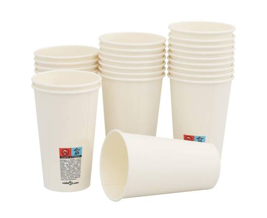 Cești de cafea din hârtie cu capace 1000 buc 16 oz 400 ml, 6 image