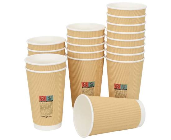 Cești de cafea din hârtie cu capace 1000 buc 16 oz 400 ml, 6 image