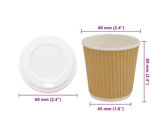 Cești de cafea din hârtie cu capace 1000 buc 4oz 100ml, 9 image