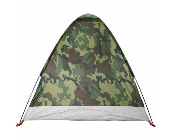 Cort de camping cupolă pentru 2 persoane, camuflaj, impermeabil, 9 image