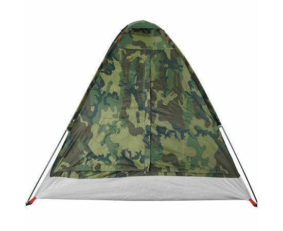 Cort de camping cupolă pentru 2 persoane, camuflaj, impermeabil, 7 image