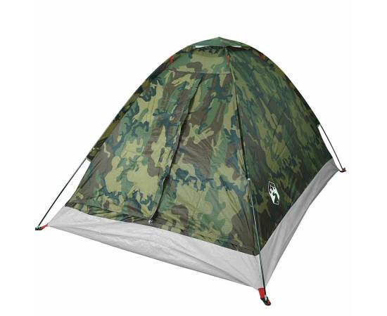 Cort de camping cupolă pentru 2 persoane, camuflaj, impermeabil, 5 image