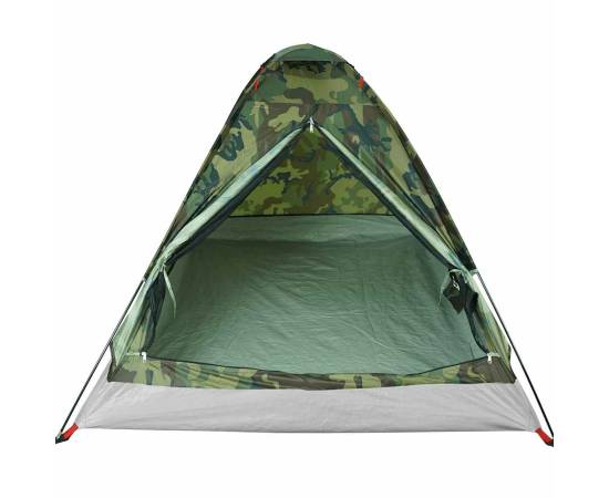 Cort de camping cupolă pentru 2 persoane, camuflaj, impermeabil, 6 image