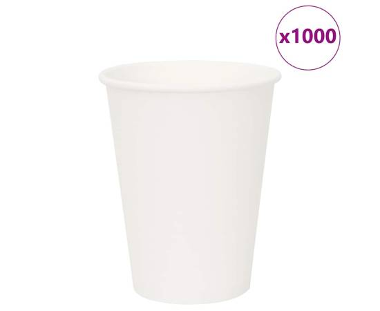 Cești de cafea din hârtie 1000 buc 12 oz 300 ml alb