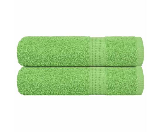 Prosoape de baie 2 buc verde mere 100x150cm 360g/m² 100% bumbac