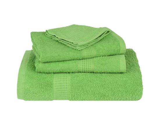 Prosoape de baie 2 buc verde mere 100x150cm 360g/m² 100% bumbac, 4 image