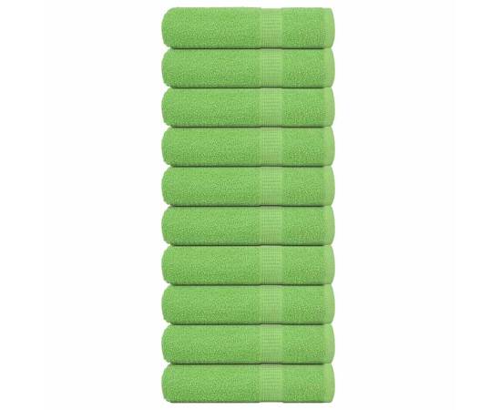 Prosoape de mână 10 buc verde măr 50x100cm 360 g/m² 100% bumbac