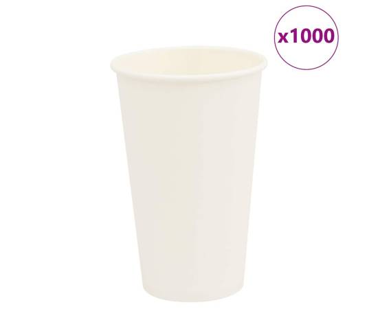 Cești de cafea din hârtie 1000 buc 16oz 400ml alb