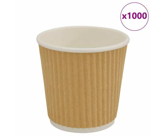 Cești de cafea din hârtie 1000 buc 4oz 100ml maro