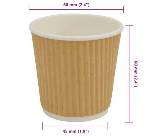 Cești de cafea din hârtie 1000 buc 4oz 100ml maro, 7 image