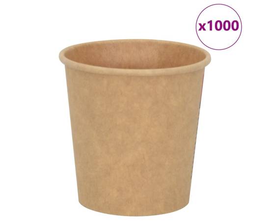 Cești de cafea din hârtie 1000 buc 4oz 100ml maro