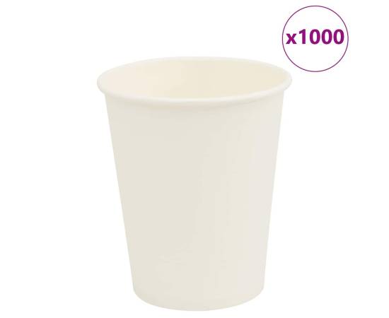 Cești de cafea din hârtie 1000 buc 8oz 200ml alb