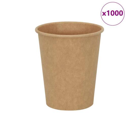 Cești de cafea din hârtie 1000 buc 8oz 200ml maro