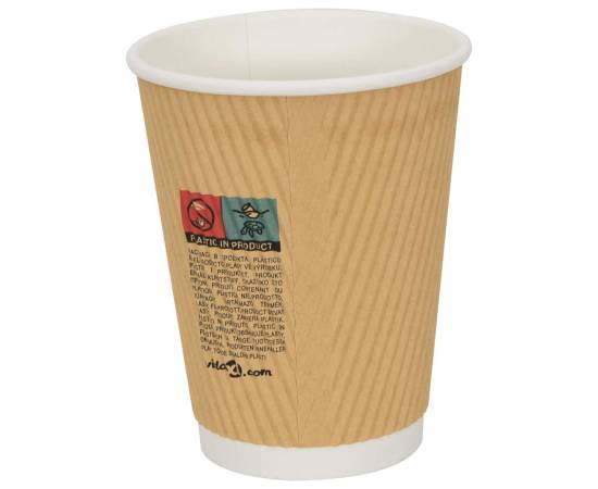 Cești de cafea din hârtie 500 buc 12 oz 300 ml maro, 4 image