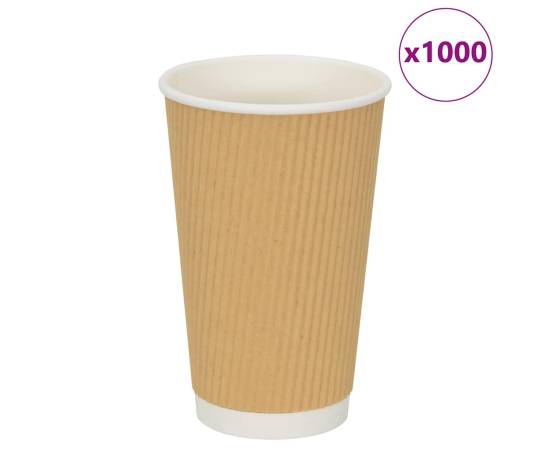 Cești de cafea din hârtie 500 buc 16 oz 400 ml roșu și negru