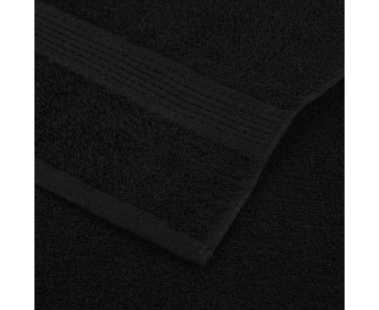 Prosoape de duș 10 buc negru 70x140 cm 360 g/m² 100% bumbac, 6 image