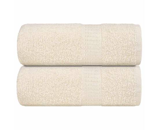 Prosoape pentru oaspeți 2 buc crem 30x50cm 360 g/m² 100% bumbac