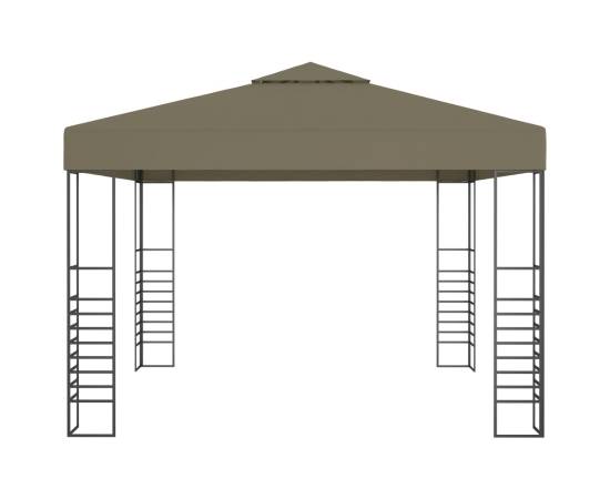 Pavilion de grădină, gri taupe, 3 x 3 m, 180 g/m², 2 image