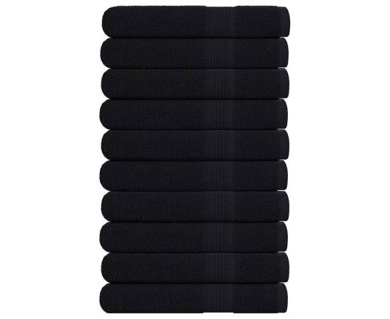 Prosoape 10 buc negru 100x200 cm 360 g/m² 100% bumbac