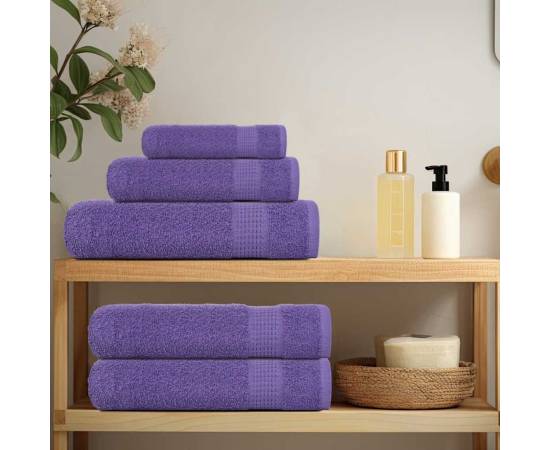 Prosoape 2 buc violet 100x200 cm 360 g/m² 100% bumbac, 3 image