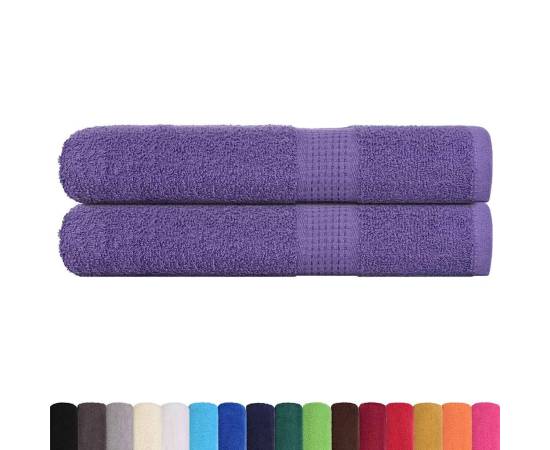 Prosoape 2 buc violet 100x200 cm 360 g/m² 100% bumbac, 2 image