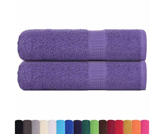 Prosoape de baie 2 buc violet 100x150 cm 360 g/m² 100% bumbac, 2 image