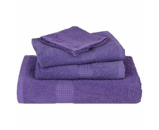 Prosoape de baie 2 buc violet 100x150 cm 360 g/m² 100% bumbac, 4 image