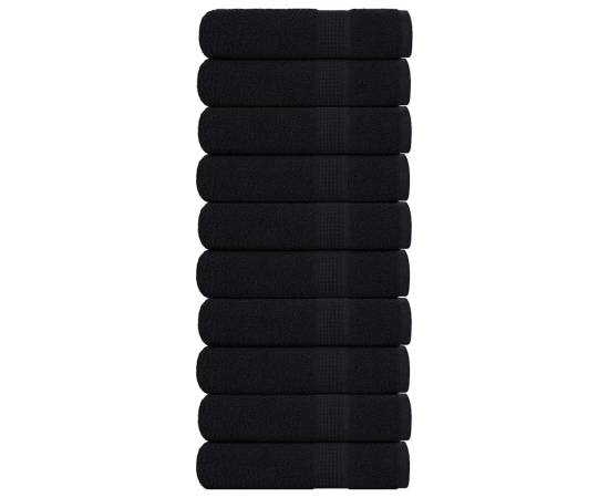 Prosoape de mână 10 buc negru 50x100 cm 360 g/m² 100% bumbac