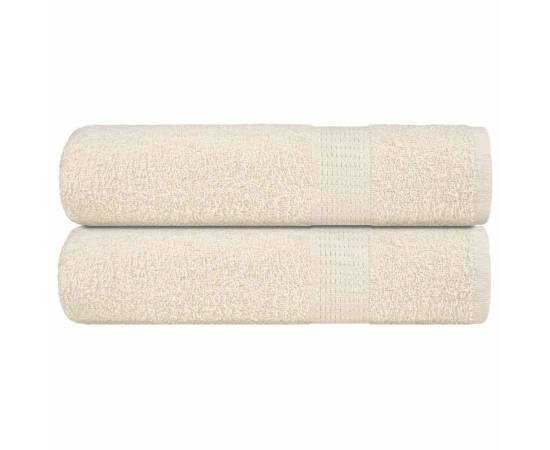 Prosoape de mână 2 buc cremă 50x100 cm 360 g/m² 100% bumbac