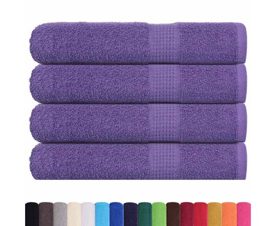 Prosoape 4 buc violet 100x200 cm 360 g/m² 100% bumbac, 2 image