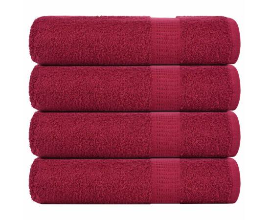 Prosoape de baie 4 buc bordeaux 100x150 cm 360 g/m² 100% bumbac