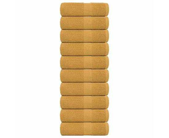 Prosoape de săpun 10 buc aur 30x30 cm 360 g/m² 100% bumbac