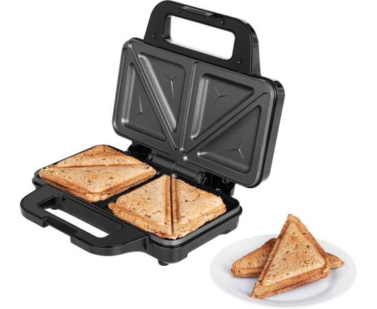 Sandwich maker ecg s 2120 grande, 900 w, 4 sandvisuri triunghiulare, design din, 7 image