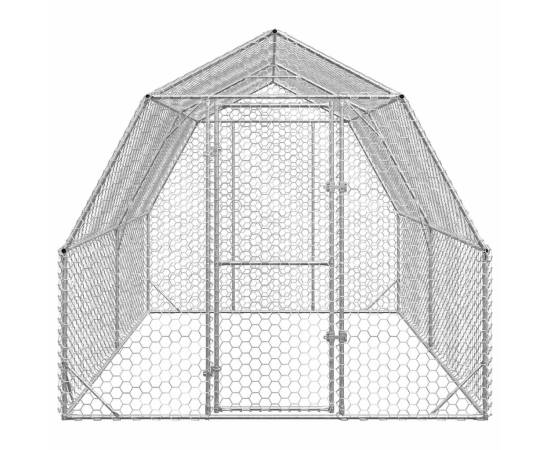 Țarc de găini 2,5x4x2,25 m oțel galvanizat, 3 image