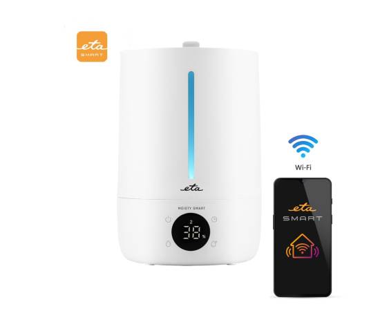 Umidificator de aer cu ultrasunete 2 in 1 eta moisty smart 2629 0000, 5 litri,