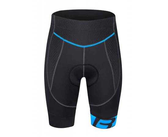Pantaloni ciclism scurți FORCE B30 cu bazon din Gel negru/albastru XL