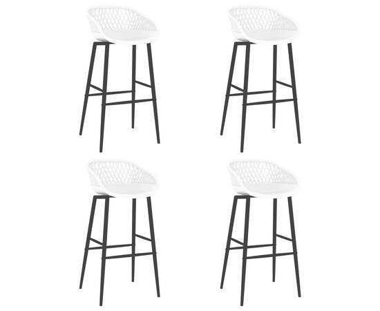 Set mobilier de bar, 5 piese, alb, 6 image