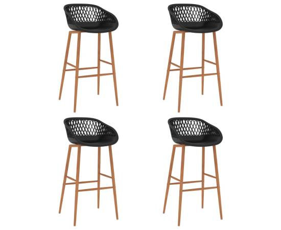Set mobilier de bar, 5 piese, negru, 6 image