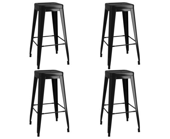 Set mobilier de bar, 5 piese, negru, 6 image