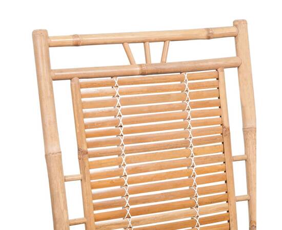 Scaun balansoar cu pernă, bambus, 4 image