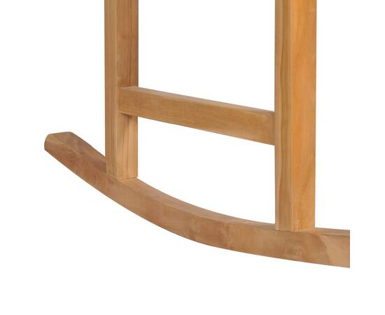Scaun balansoar cu pernă antracit, lemn masiv de tec, 10 image