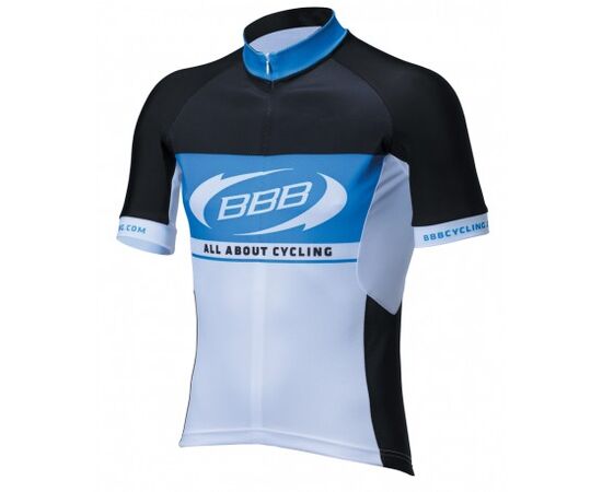 Tricou ciclism BBB Team Jersey negru/alb/albastru mărimea L