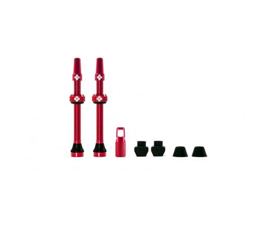 Set valve tubeless MUC-OFF FV / Presta 60 mm roşu